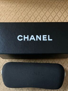 CHANEL Black Box and Black Embossed Eyewear Case